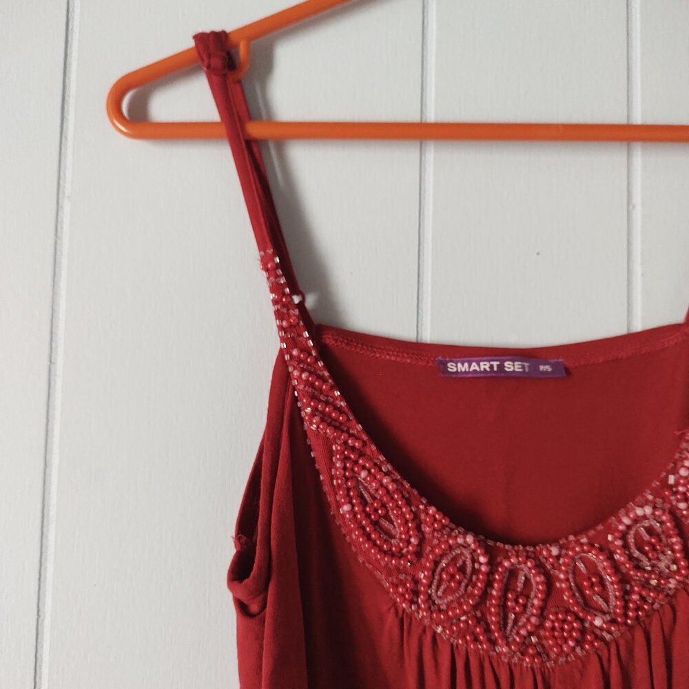 🌸 3 for $20 🌸 Smart Set Red Ruffle Front Tank Top - Picture 4 of 8